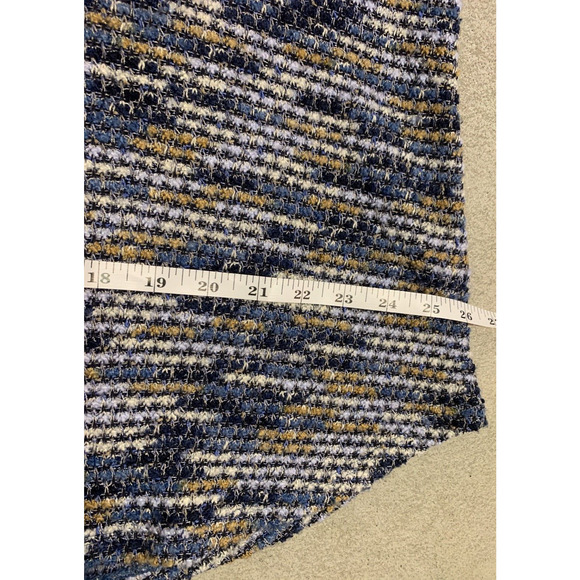 Ruby Road Sweater Womens Plus Size 1X Textured Woven Fabric Blue Boho Turtleneck - Picture 9 of 11